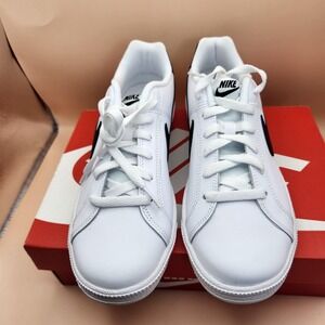 Nike Court Royale Shoes Mens Size 7 White Black Low Top Casual Tennis 749747-107